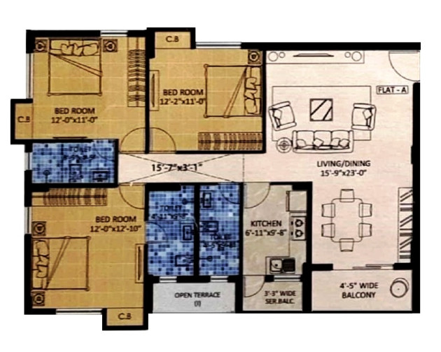 3 BHK - 1463 Sq-ft