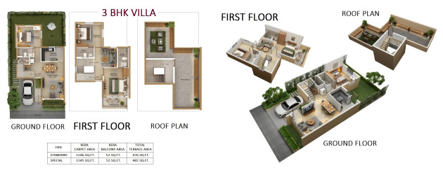 3 BHK - 1246 Sq-ft