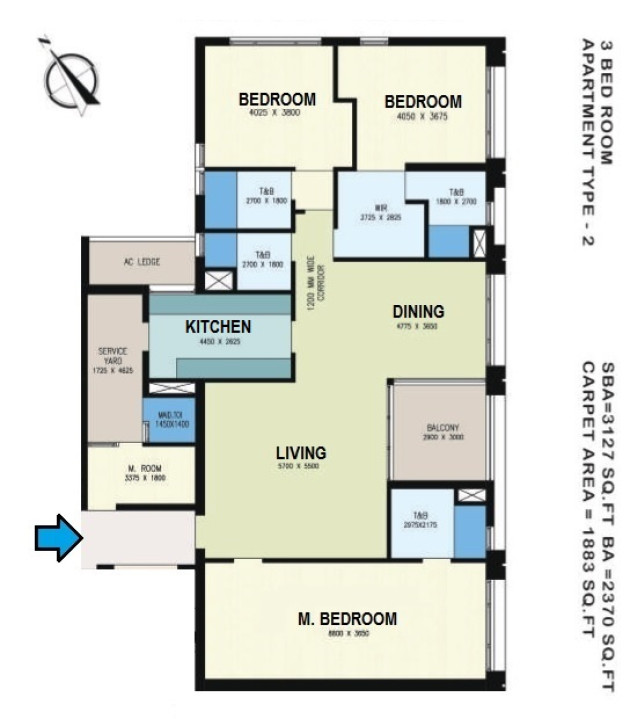 3 BHK - 3127 Sq-ft
