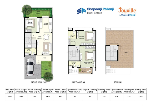 3 BHK - 965 Sq-ft