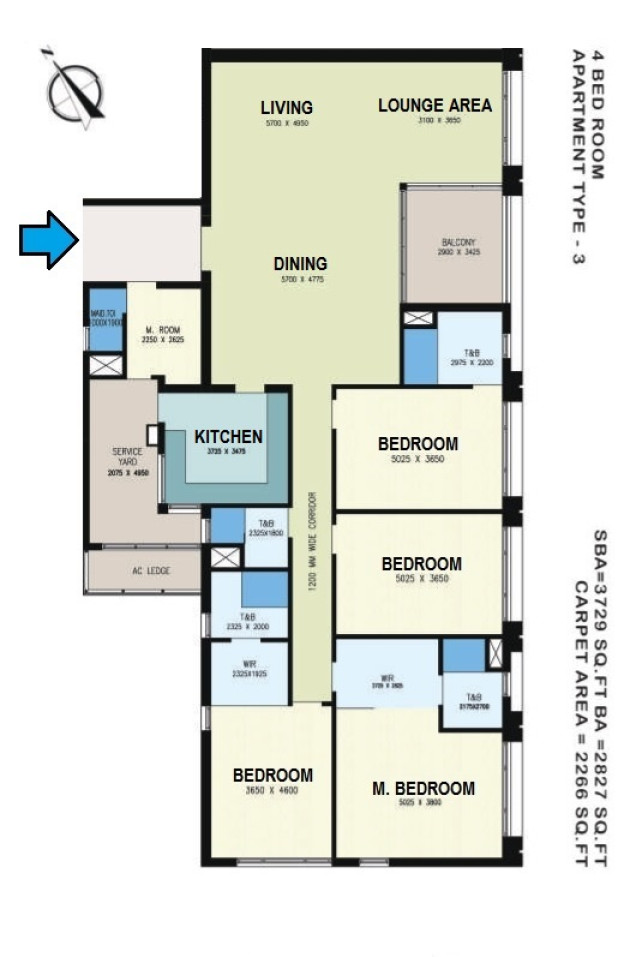 4 BHK - 3729 Sq-ft