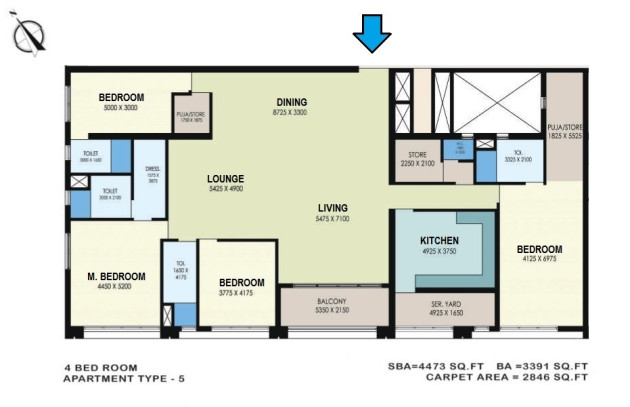 4 BHK - 4473 Sq-ft
