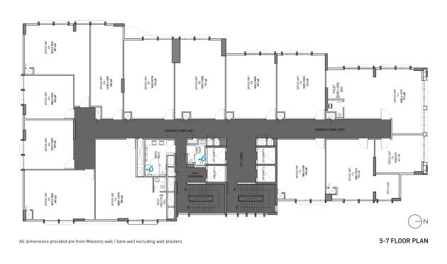 5th to 7th Floor Plan