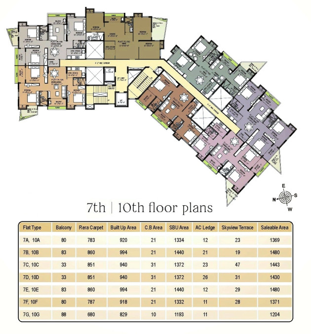 7th / 10th Floor Plan
