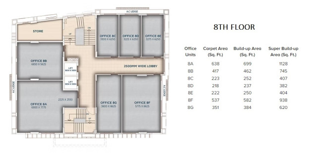 8th Floor Plan