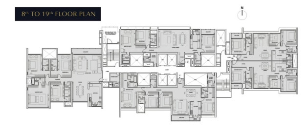 8th to 19th Floor Plan