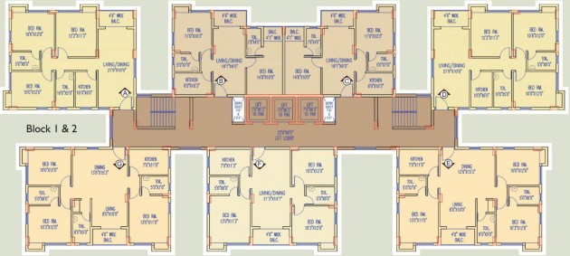Block 1 and 2 Floor Plan