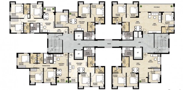 Floor Plan  : Block 1 floor 3rd