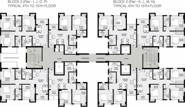 Floor Plan : Block-2--4th-to-15th-floor