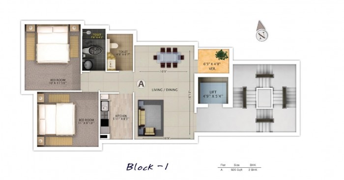 Floor Plan : Block 1