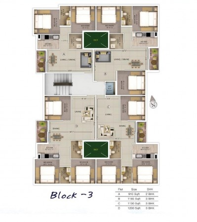 Floor Plan : Block 3