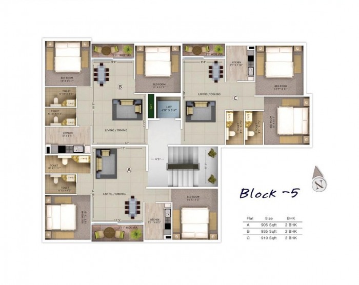 Floor Plan : Block 5