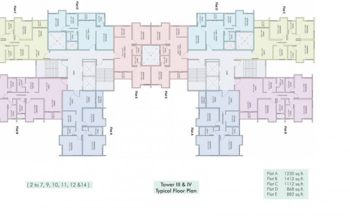 Floor Plan: Tower 3 & 4