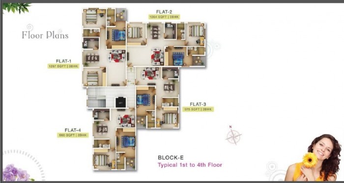 Block E : 1st to 4th Floor