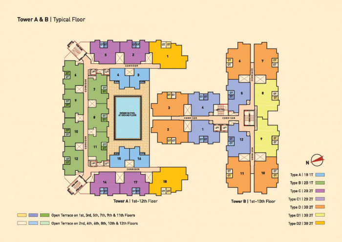 Tower A and Tower B - Floor Plan