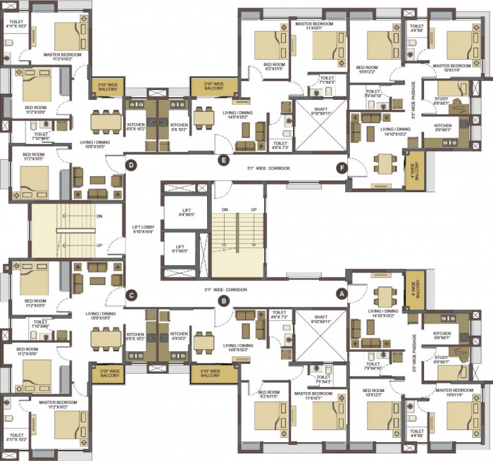 Block 2C Typical Floor Plan