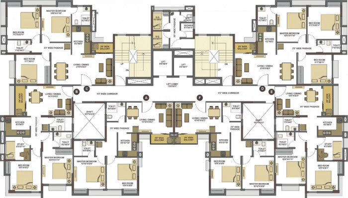 Block 2E Typical Floor Plan