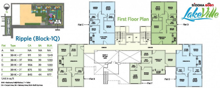 Ripple (Block-1Q) - 1st Floor Plan