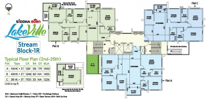 STREAM (Block-1R) - 2nd to 25th Floor Plan