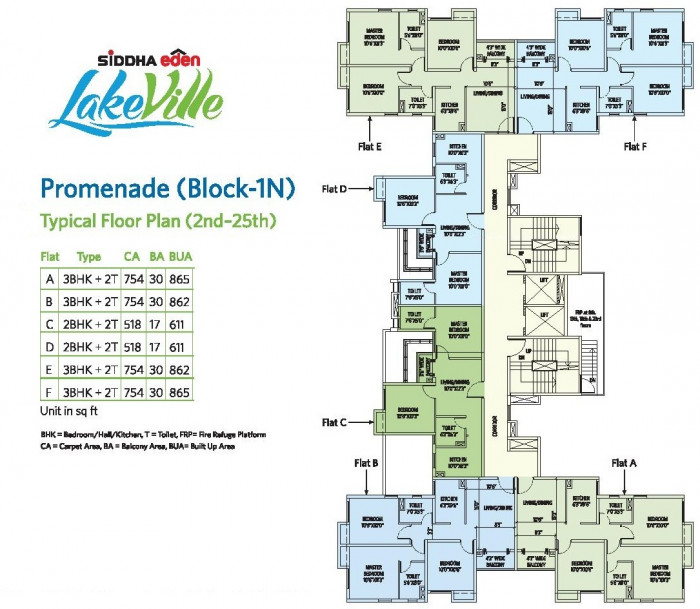 PROMENADE (Block-1N) - 2nd to 25th Floor Plan