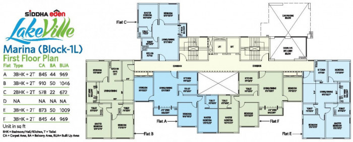 Marina (Block-1L) - 1st Floor Plan