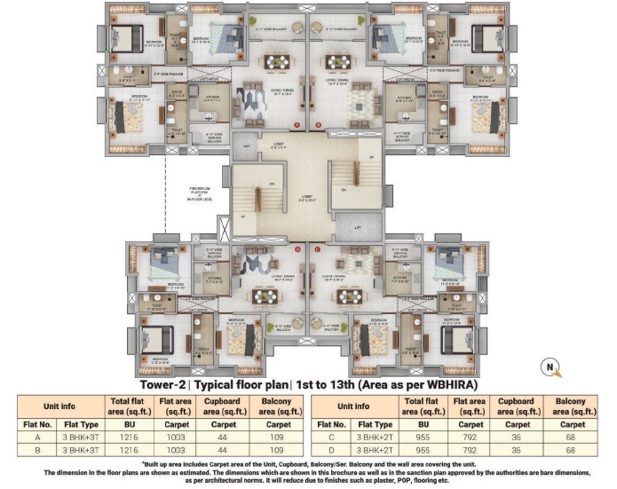 Tower 2 Typical Floor plan