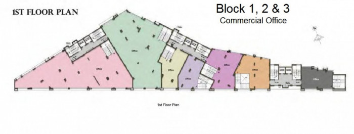 Block 1, 2 & 3 - 1st Floor Plan