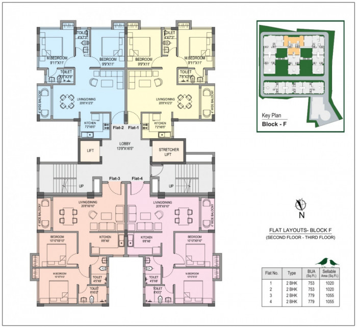 Block F - 2nd and 3rd Floor Plan