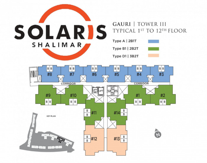Tower III (GAURI) : Typical Floor Plan