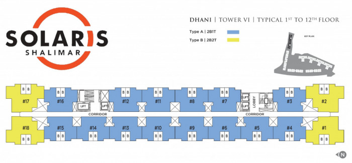 Tower VI (DHANI) : Typical Floor Plan