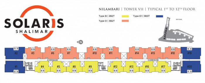 Tower VII (NILAMBARI) : Typical Floor Plan