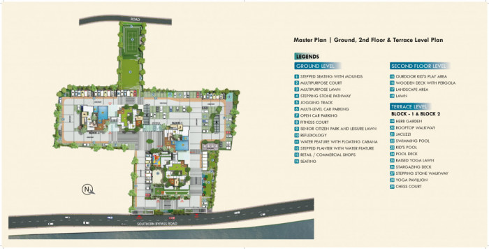 Master Plan | Ground, 2nd Floor & Terrace Level Plan