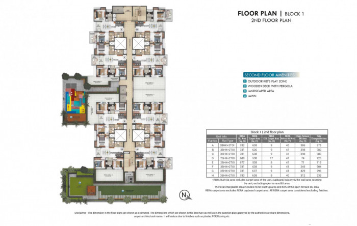 Block 1 : 2nd Floor Plan