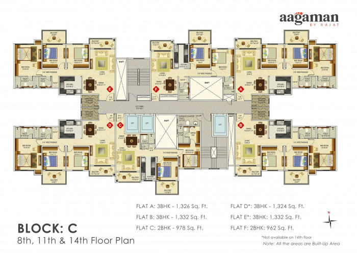 Block : C (8th, 11th & 14th Floor Plan)