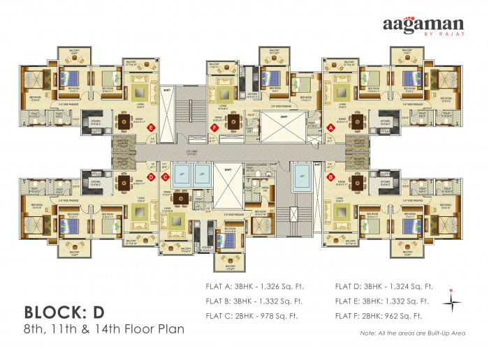 Block : D (8th, 11th & 14th Floor Plan)