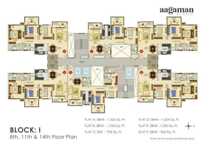 Block : I (8th, 11th & 14th Floor Plan)