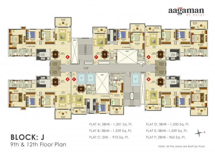 Block : J (9th & 12th Floor Plan)