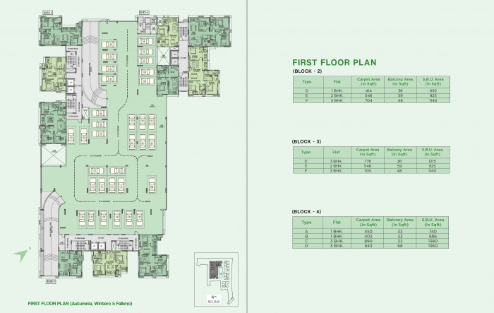1st Floor Plan (Block 2, 3 & 4)