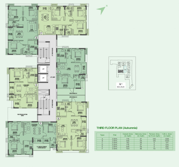 3rd Floor Plan (Block 2, 3 & 4)
