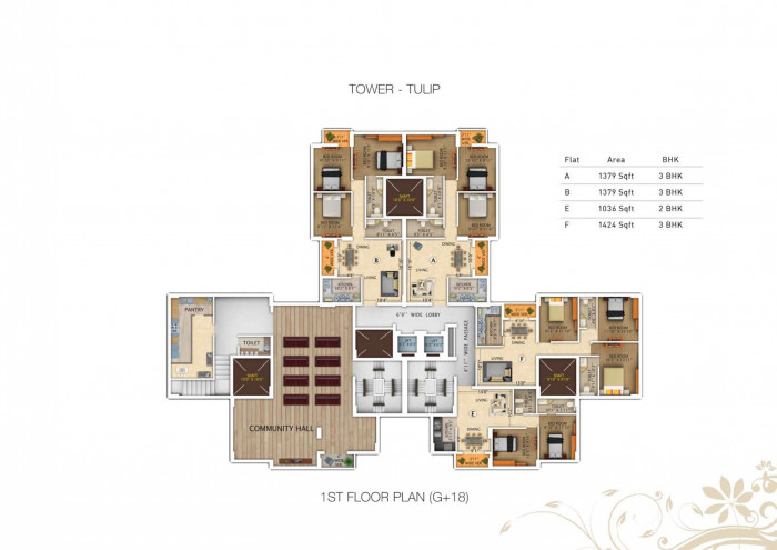 Floor Plan Tulip : 1st Floor
