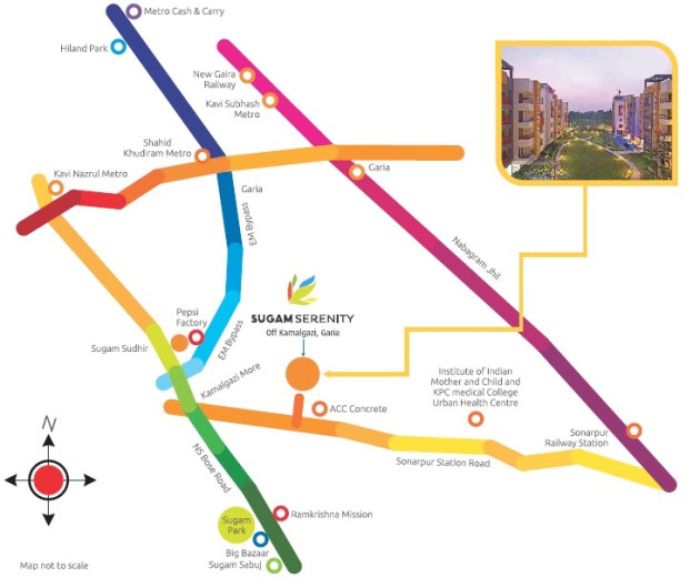 SUGAM SERENITY GUIDE MAP