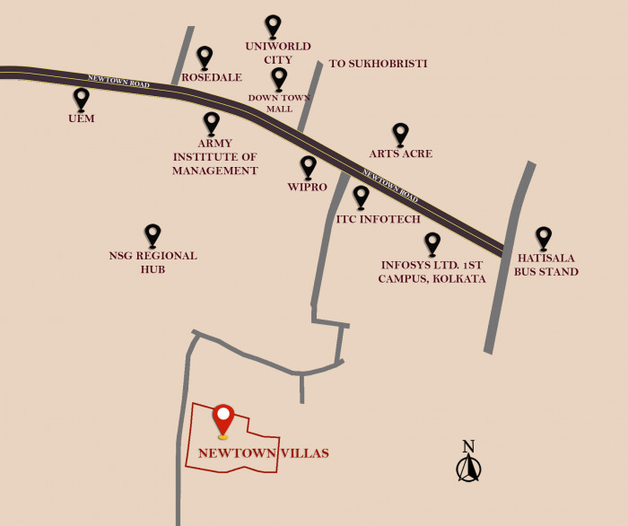 Newtown Villas Map