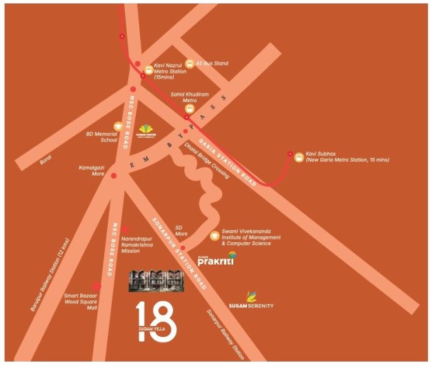 *Disclaimer: Guide map only. Not to scale.