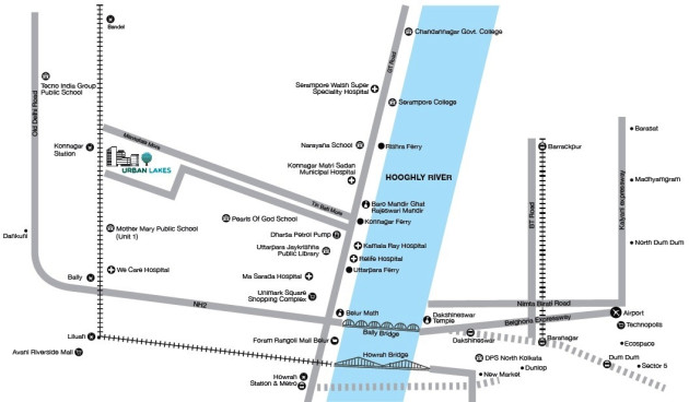 *Guide map only. Not to scale.