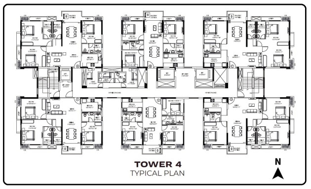 TOWER 4 (TYPICAL FLOOR PLAN)