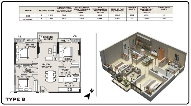 TOWER 5 - FLAT B