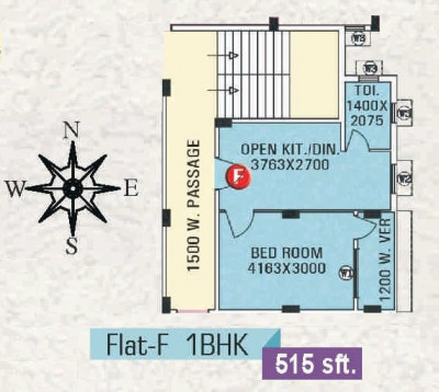 1 BHK - 515 Sq-ft