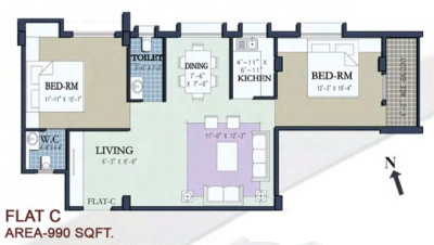 2 BHK (765 - 990 Sq-ft)