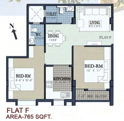 2 BHK (765 - 990 Sq-ft)