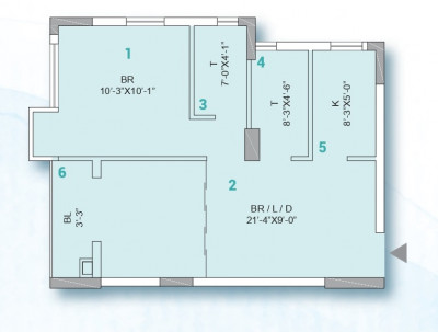 2 BHK (676 - 694 Sq-ft)